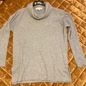 Loft cowl neck waffle knit top